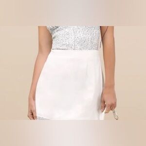 Lulus White Mid Length Skirt